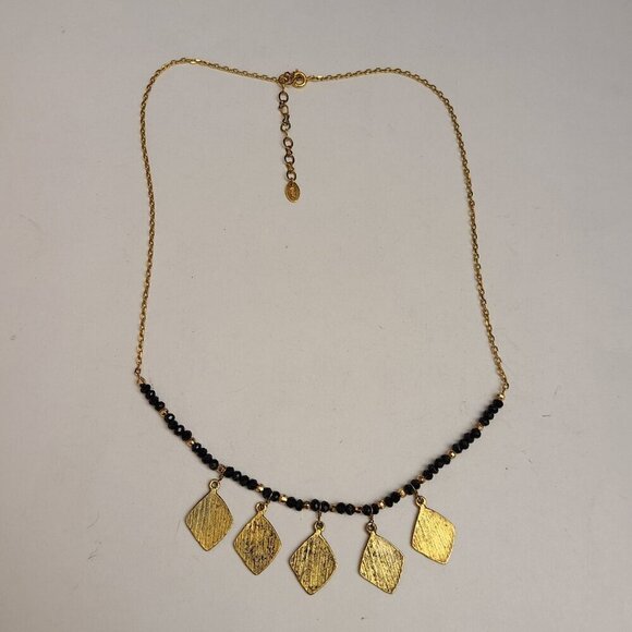 Taolei 18K Gold Plate Gold Charm Dangle Beaded Necklace 20-22 Inches - Picture 9 of 12